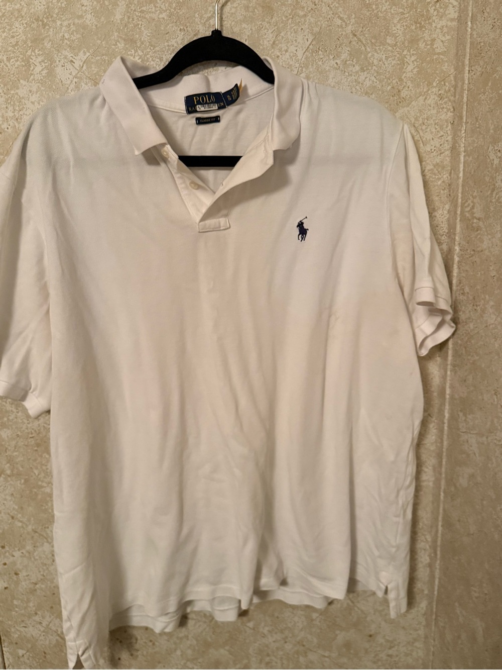 Polo by Ralph Lauren White Polo with Navy Pony Logo